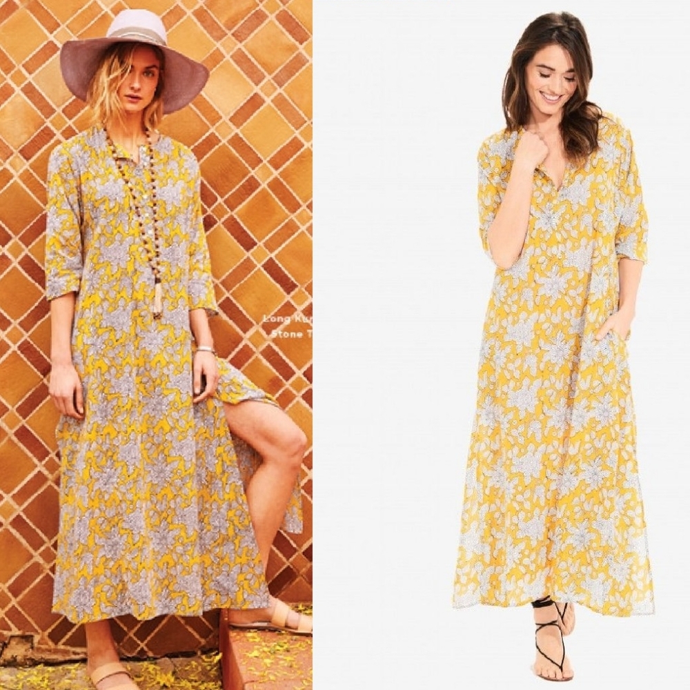 Boho Long Flower Kurta